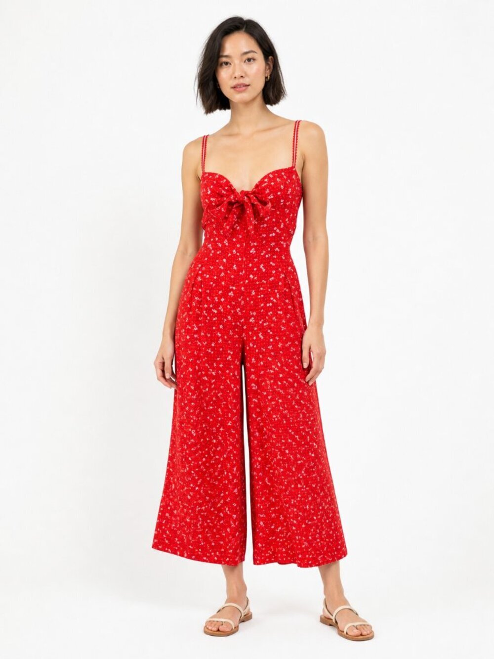 Free People Intimately Coming Home Romper Cherry Combo XS